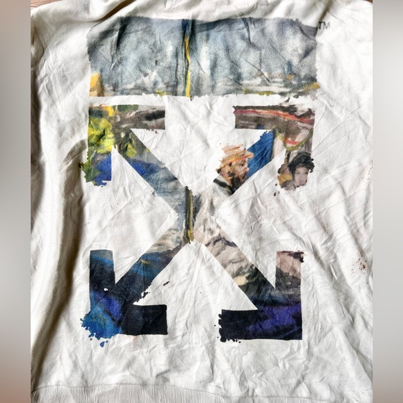 Off-White 2019 Spring -summer Diag Print Multicolor Zip Up Hoodie  Men’s Size XS - Picture 12 of 13